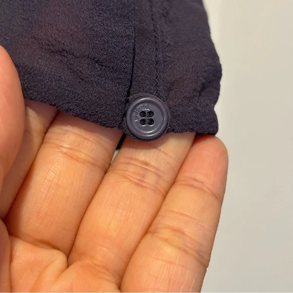 Aritzia Wilfred Sheer Silk Long Sleeve Blouse, Deep Plum, Size XS - Picture 4 of 7